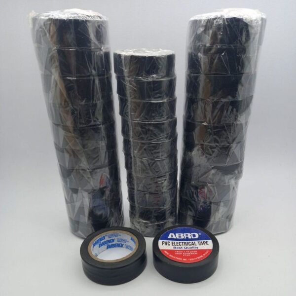 ABRO PVC BLACK CELLOTAPE ROLL OF 10